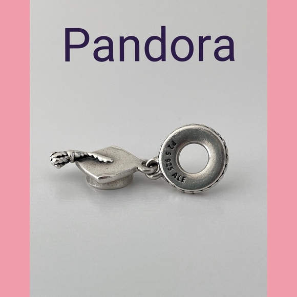 Authentic Pandora Graduation Dangle Charm Sterling Silver - Picture 1 of 4